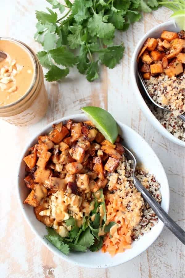 Thai Peanut Sweet Potato Buddha Bowl