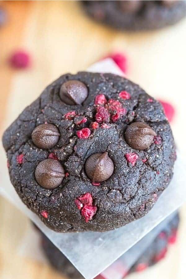 No Bake Dark Chocolate Raspberry Cookies