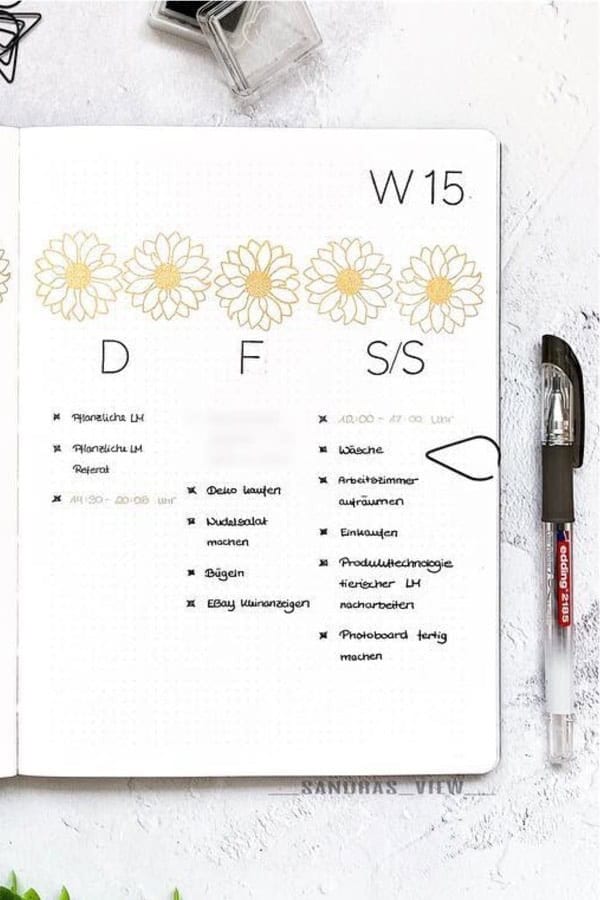 Minimalist Layout With Daisies