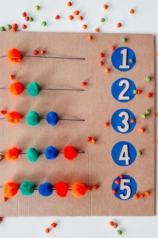 DIY Pom Pom Learning Game