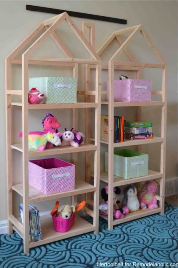 DIY House Frame Bookshelf Plans