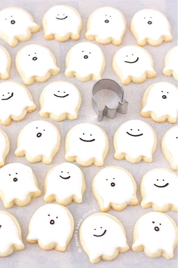 Happy Little Ghost Sugar Cookies