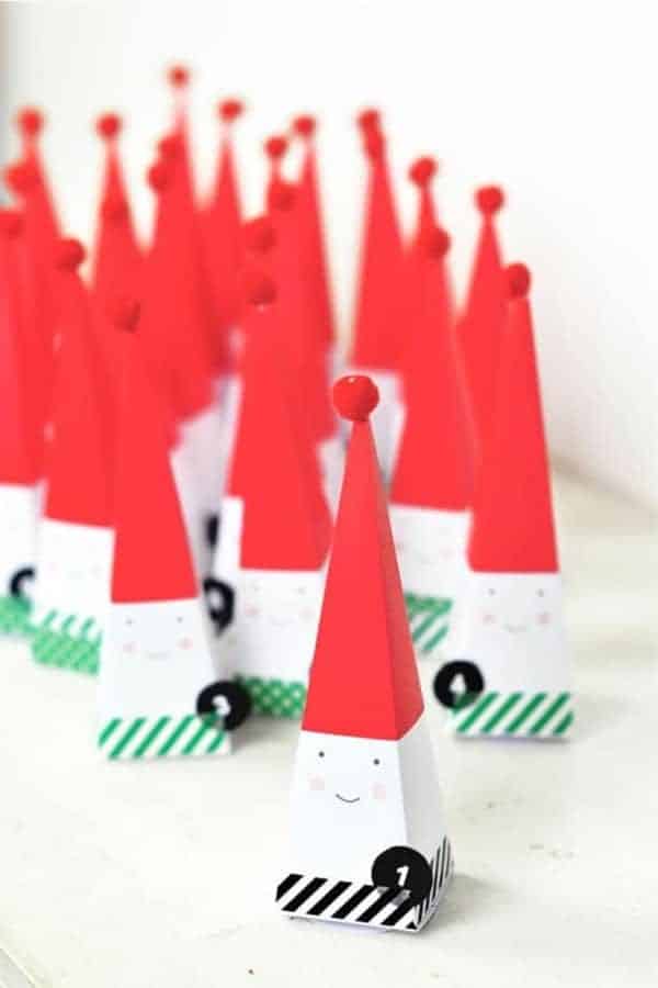 Cute Santa Advent Calendar Craft