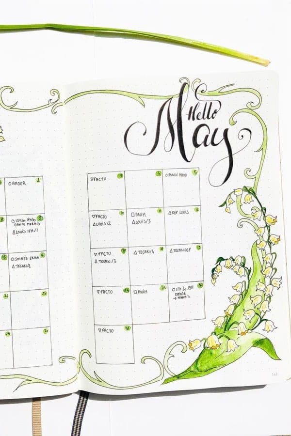 Spring Monthly Spread