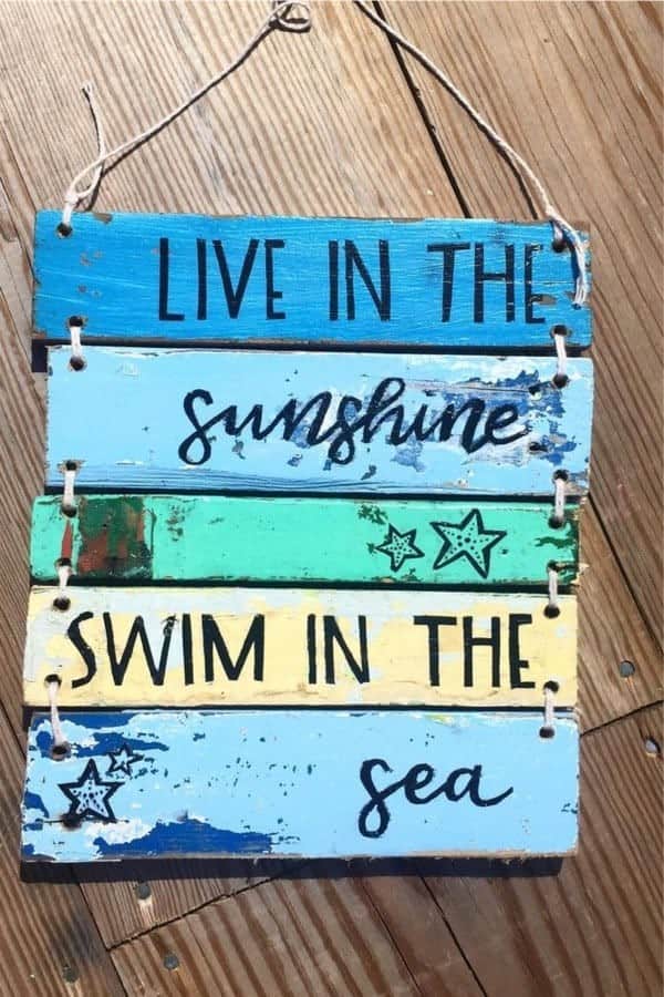 DIY Wall Sign For Beach House