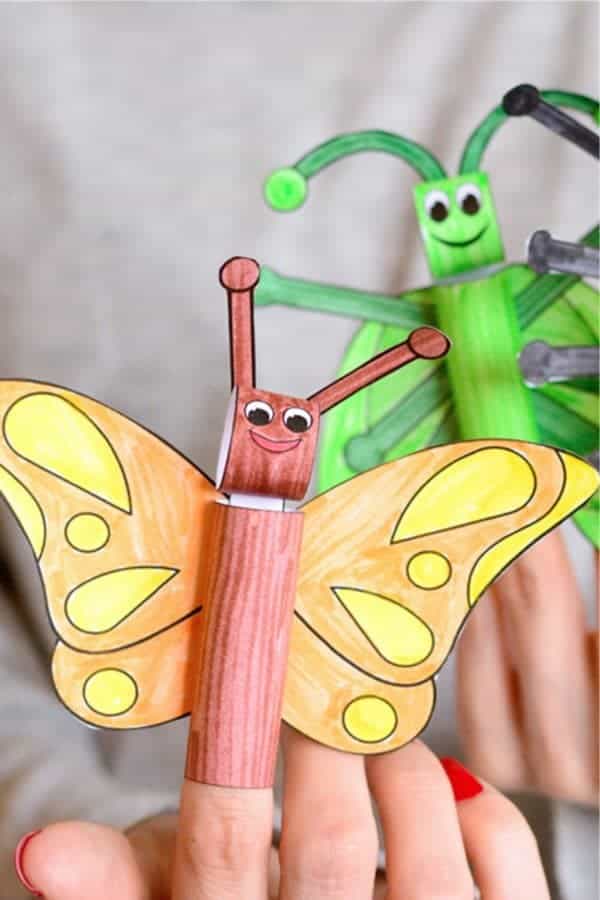 Printable Bugs Finger Puppets