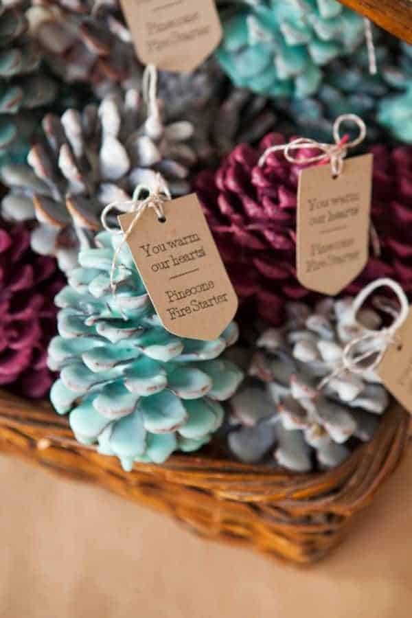 DIY PINECONE FIRE STARTER FAVORS