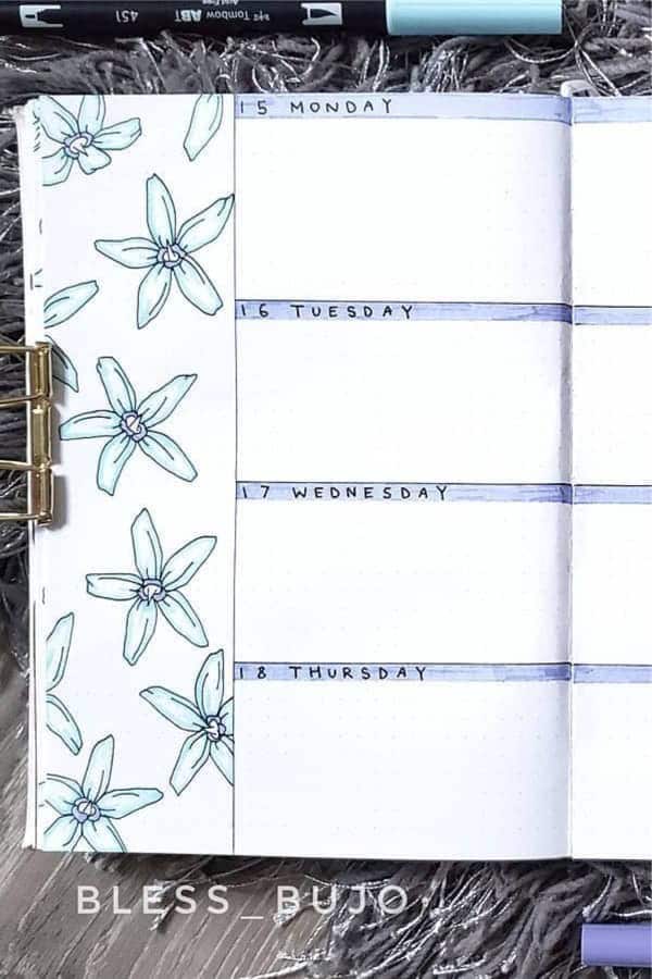 Purple Summer Weekly Spread