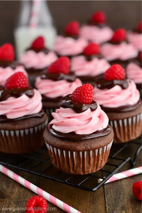 Raspberry Chocolate Cupcakes