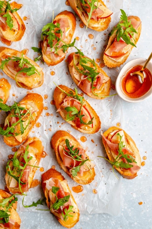 Brie and Apple Crostini