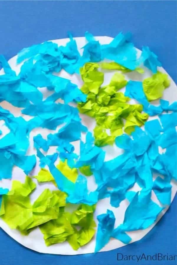 Tissue Paper Earth Day Craft