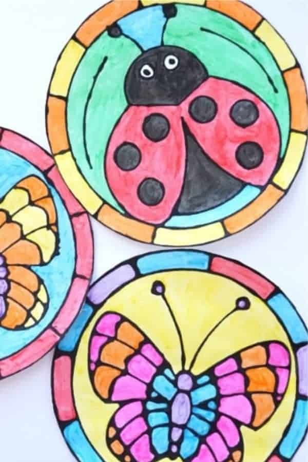 Stain Glass Bug Craft