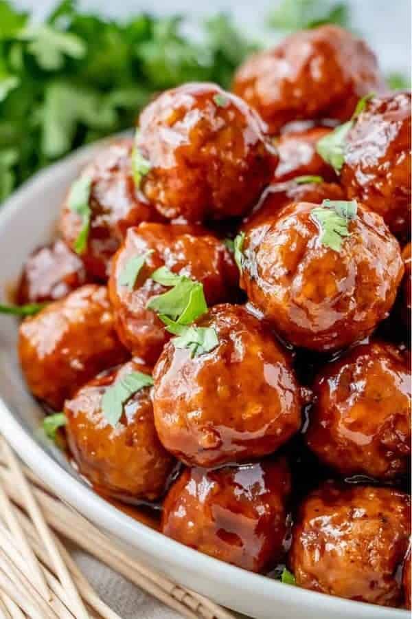 Honey BBQ Crockpot Meatballs