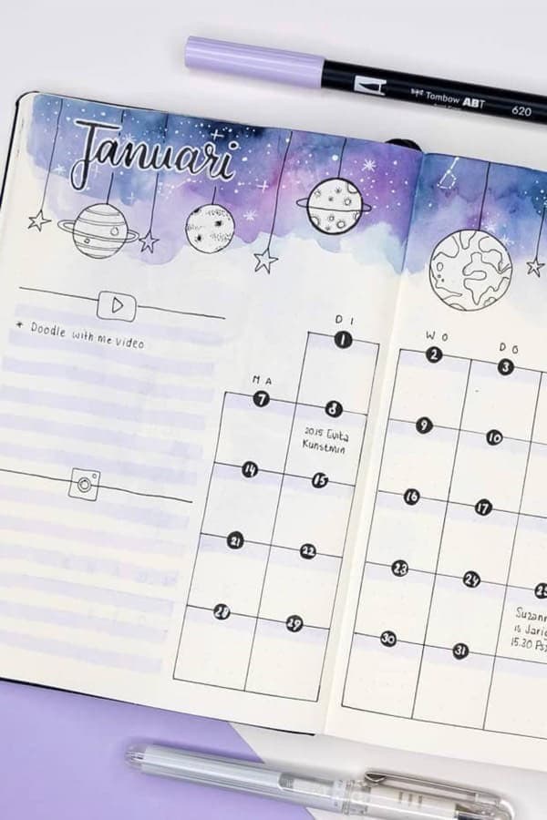 January Monthly Spread