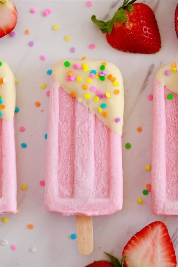 Strawberry Milk Popsicles