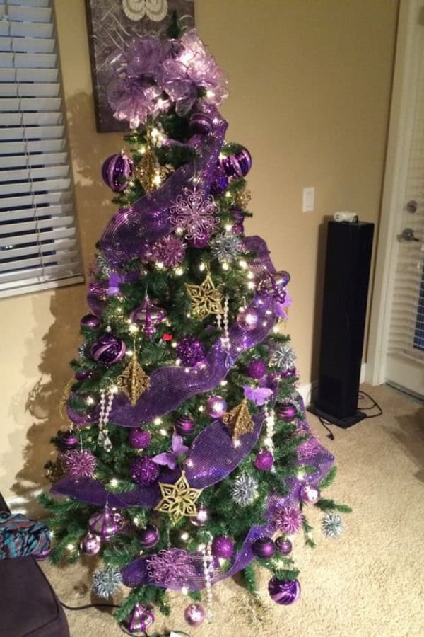 PURPLE & GOLD CHRISTMAS TREE