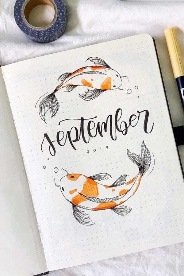 Koi Fish Monthly Cover Spread