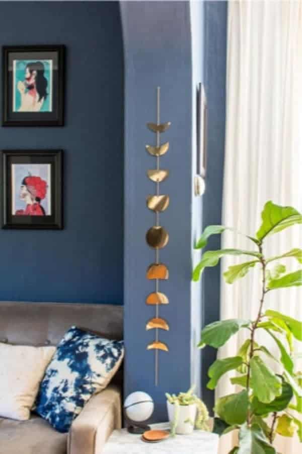 Easy Metal DIY Moon Phases Wall Hanging