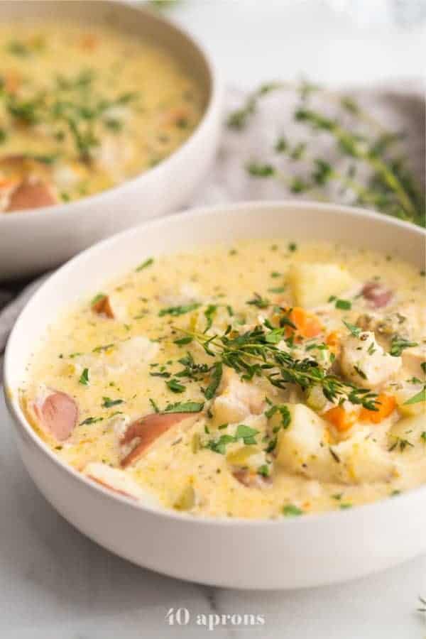 Healthy Chicken Pot Pie Soup