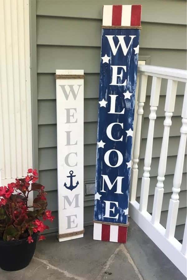 Summer Porch Welcome Sign