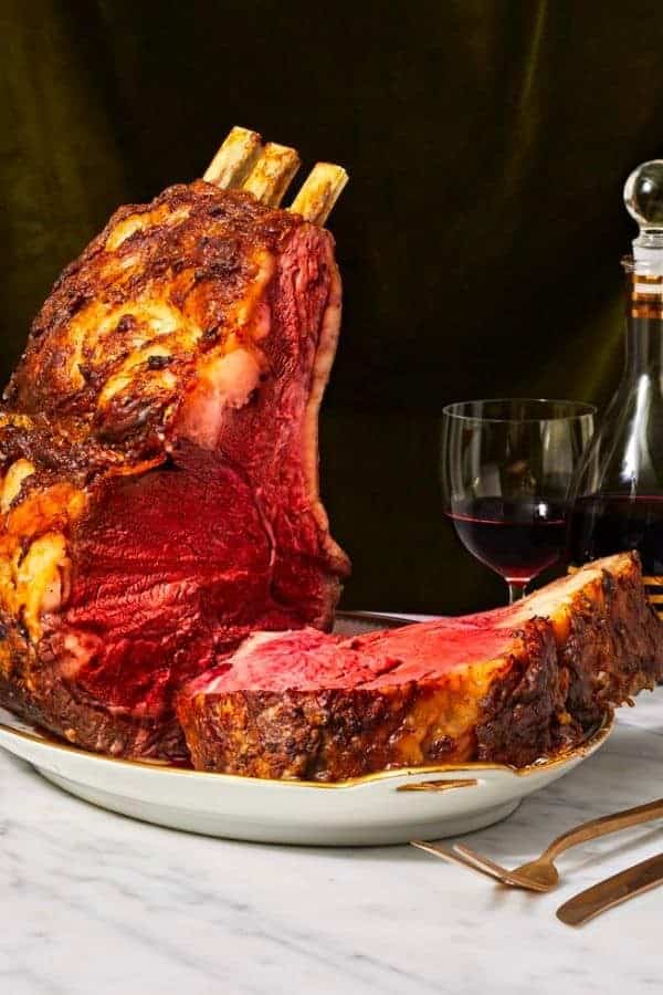 DIJON AND GREEN PEPPERCORN–CRUSTED STANDING RIB ROAST