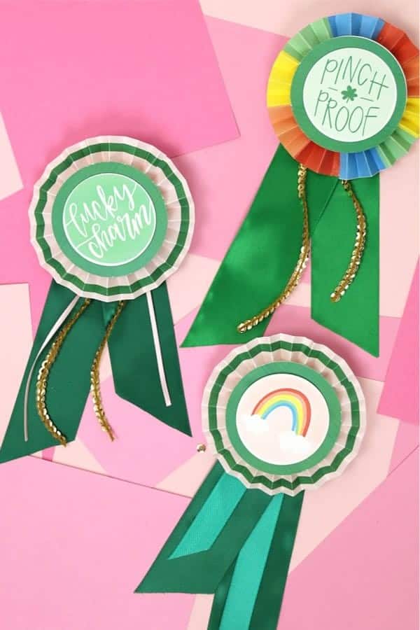 DIY Paper Award Ribbons for St. Patrick’s Day