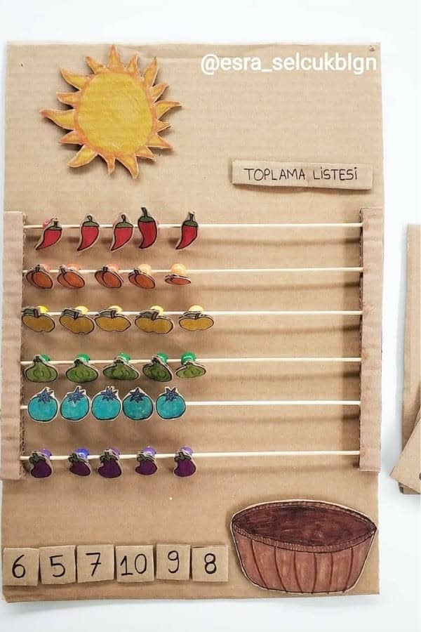 Homemade Counting Game For Kids