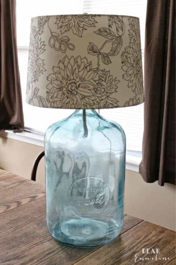 WATER BOTTLE FARMHOUSE LAMP