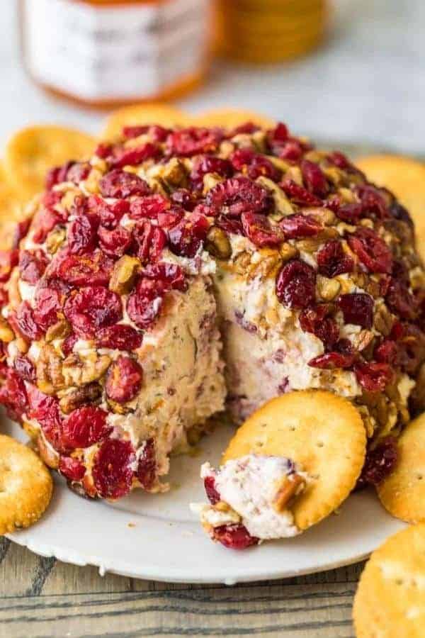 ORANGE CRANBERRY CHRISTMAS CHEESE BALL