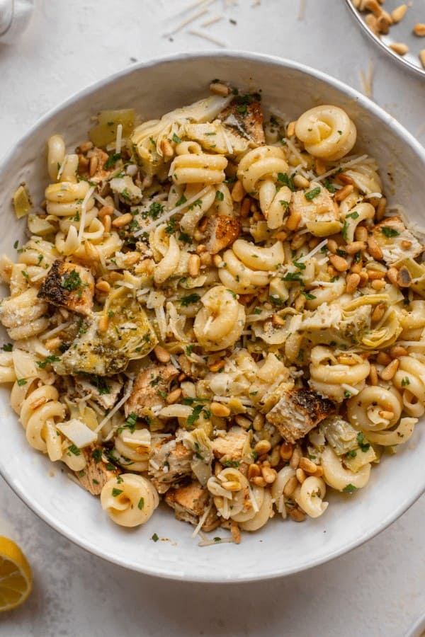 Lemon Chicken Artichoke Pasta Salad