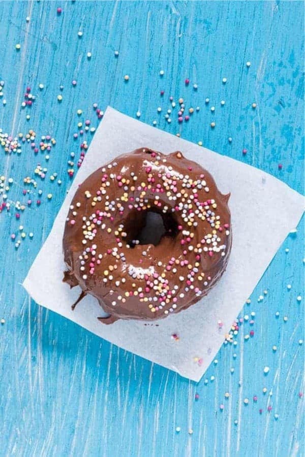 Baked Peanut Butter Nutella Donuts