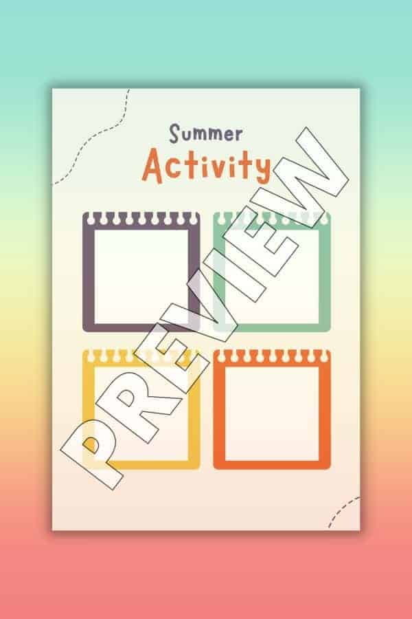 BEIGE ORANGE ILLUSTRATION SUMMER ACTIVITY PLANNER