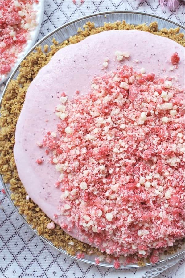 Strawberry Shortcake Freezer Pie