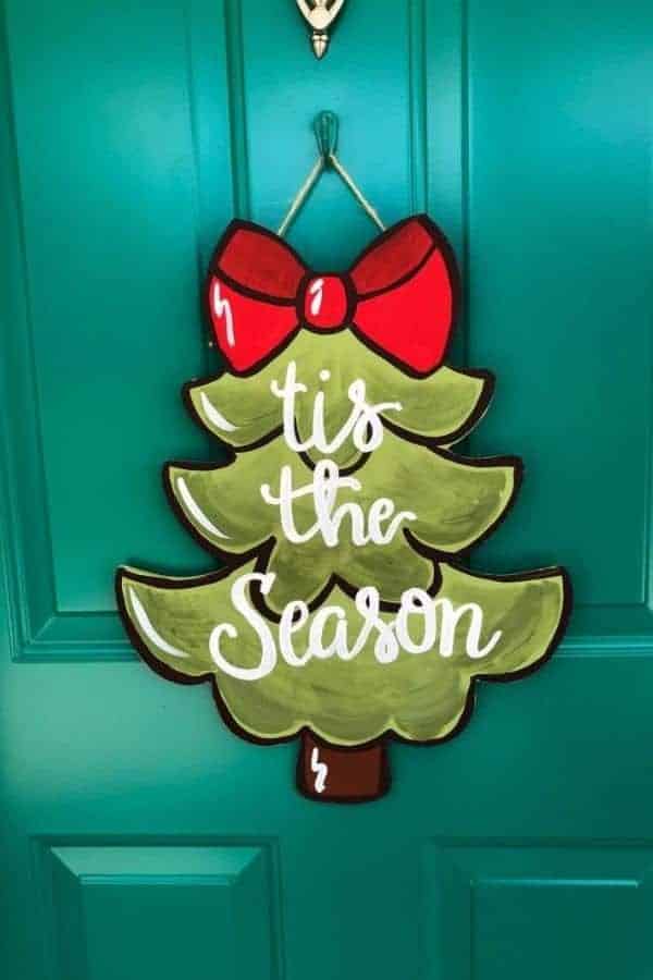 ‘TIS THE SEASON CHRISTMAS TREE DOOR HANGER