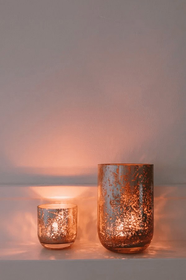 Mercury Glass Candle Holders