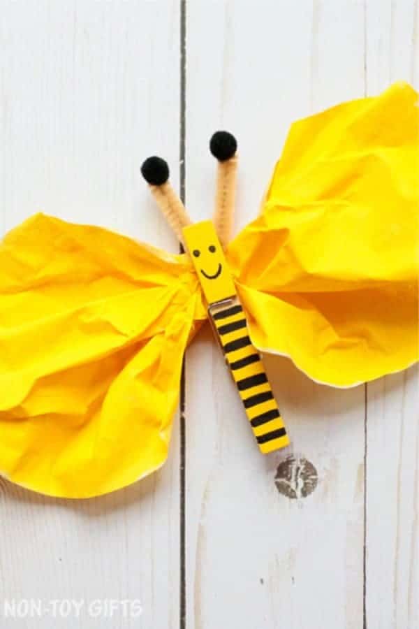 Clothespin Bee Craft For Kids