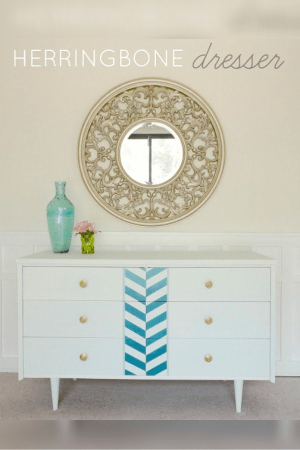 Herringbone Patterned dresser