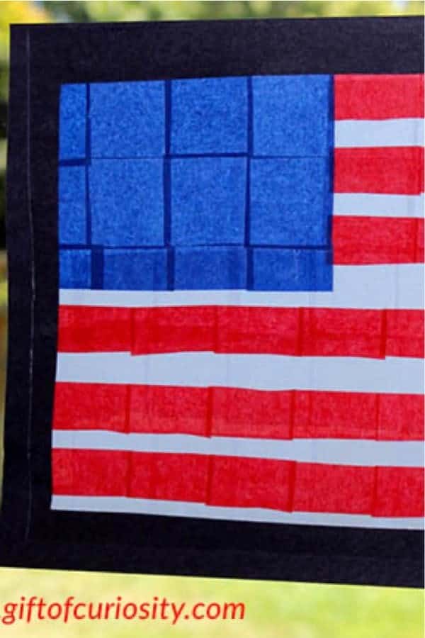 American Flag Suncatcher for July 4th