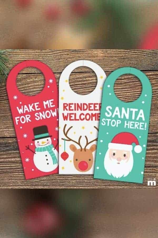 PRINTABLE CHRISTMAS DOOR HANGERS