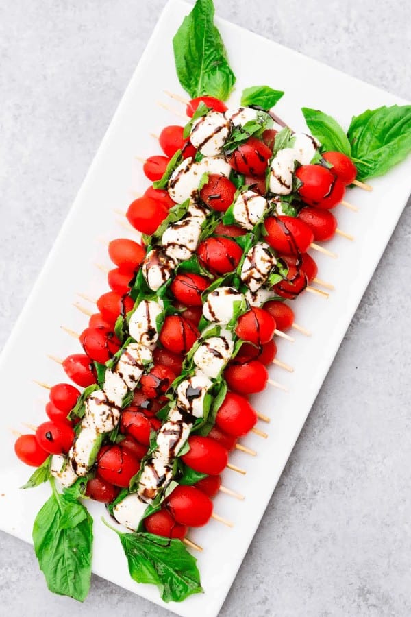 Caprese Skewers with Balsamic Glaze