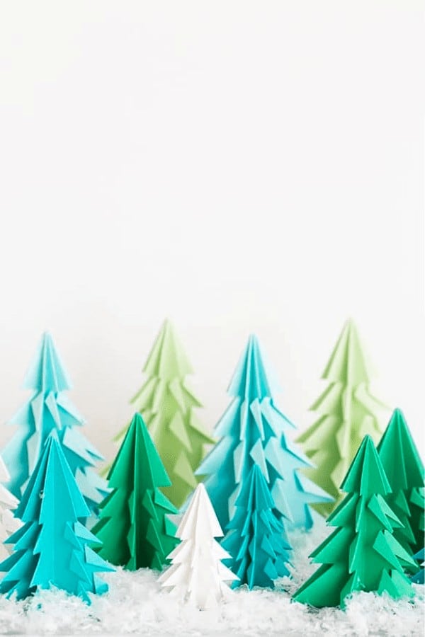 Origami Christmas Trees