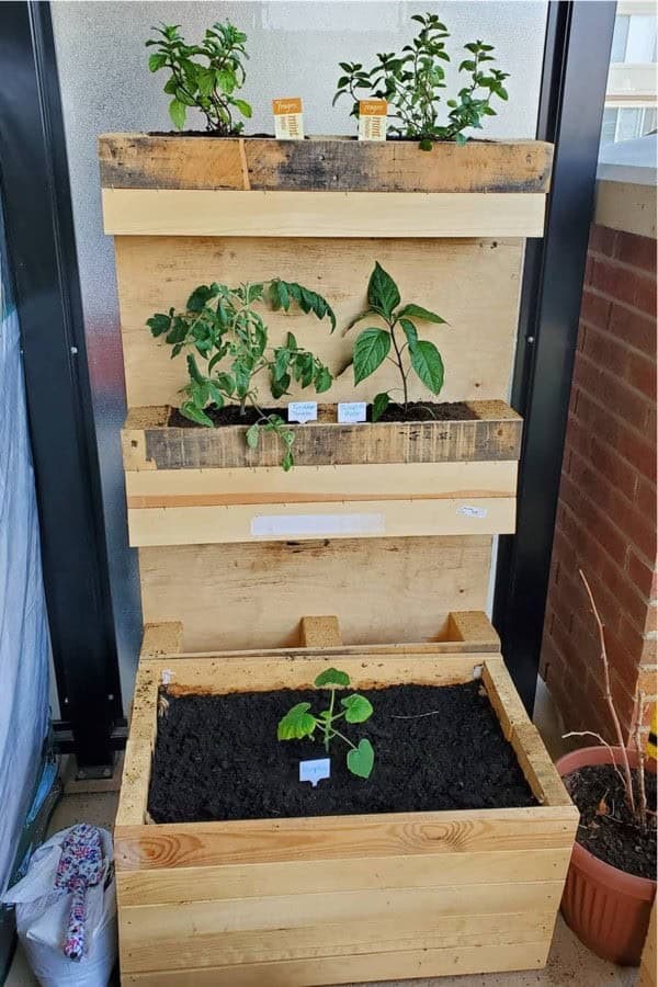 Small Balcony Pallet Planter