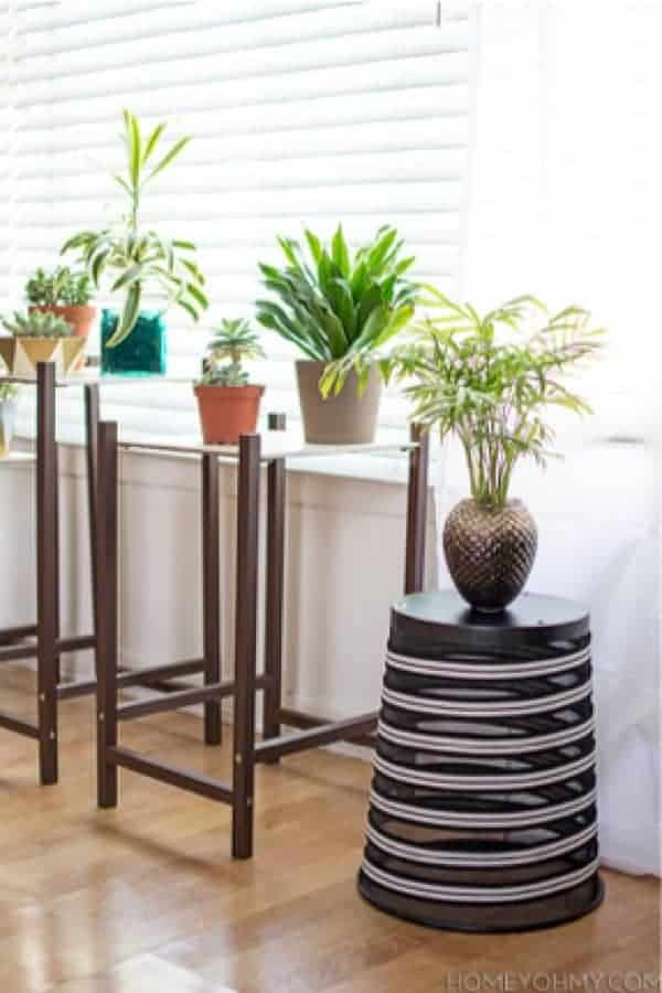 DIY Trash Can Plant Stand