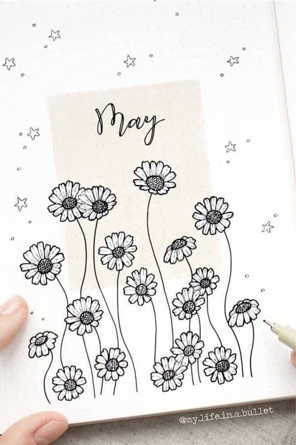 Cover Page With Daisy Theme