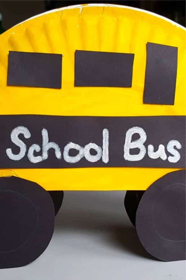 Back To School Bus Paper Plate Craft