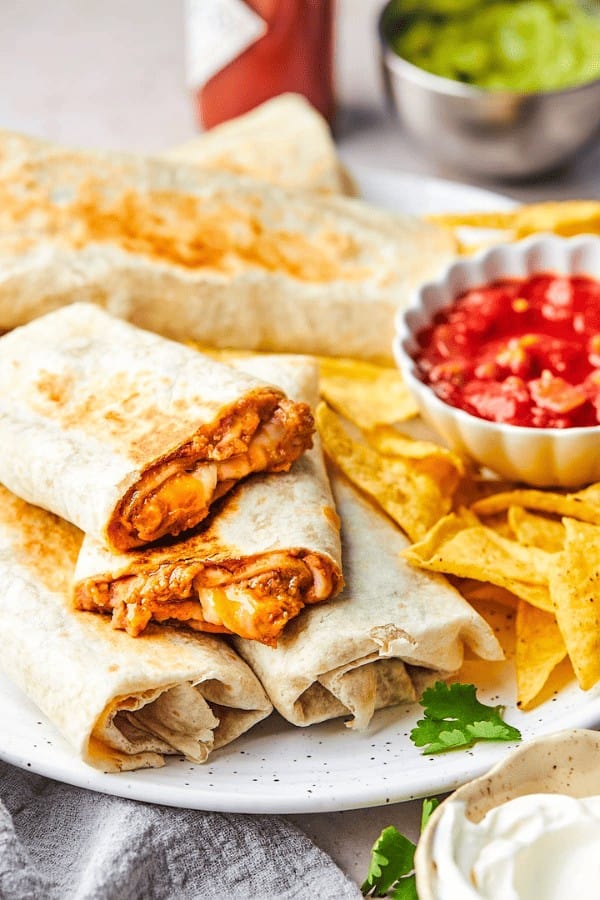 Velveeta Cheese and Bean Burritos