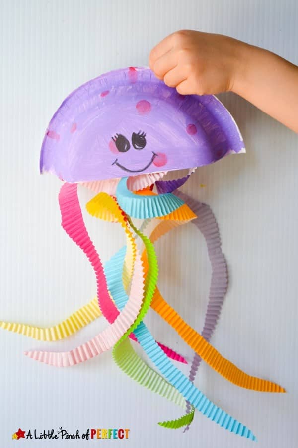 Jellyfish Cupcake Liner Craft for Kids