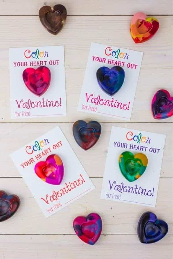 CRAYON HEART CARD