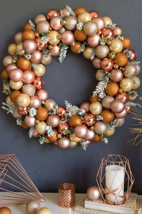 ROSE GOLD DIY ORNAMENT WREATH