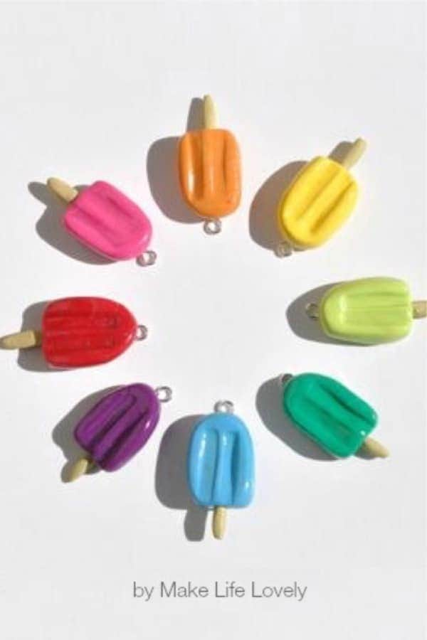 Polymer Clay Popsicle Charms Tutorial